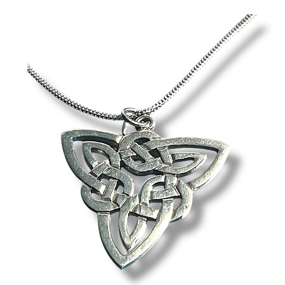 Genuine Silver Necklace in. Celtic Design